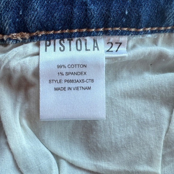 Pistola Light Wash Distressed Raw Edge Jeans - Picture 5 of 7